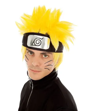 Naruto-Perücke Kostüm-Accessoire gelb-schwarz - CHAKS - FashionsVida