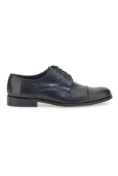 Scarpe Stringate Nere In Vera Pelle Made In Italy 7715 45