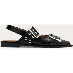 Ganni - Zapatos planos de charol