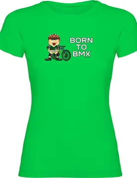Maglietta A Maniche Corte Born To Bmx Light Green - Kruskis - FashionsVida