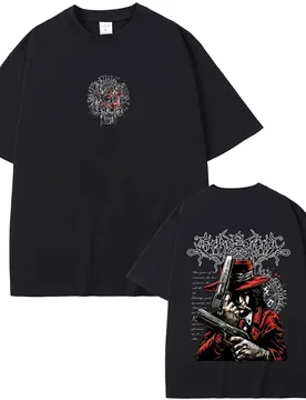 Anime Hellsing Vampire Alucard Graphic T-shirt Men Women Retro Manga Gothic Rock Streetwear Male Fashion Oversized T Shirts Tops - Aliexpress - FashionsVida