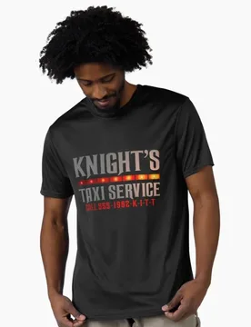 Knight's Taxi Service Knight Rider 80s Retro Car Gift t shirt 100% cotton Short Sleeve Graphic Clothes All size tops S-6XL - Aliexpress - FashionsVida