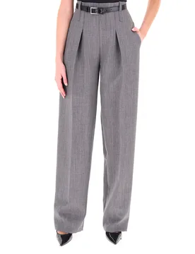 Pantalone in lana GRIGIO 40 - Elisabetta Franchi - FashionsVida