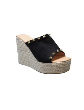 Women's Summer Open Toe Espadrille Sandals in Black Size: 7 - Black - Size: 7 - IVACHY - FashionsVida