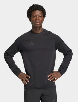 Mens Felpa Girocollo Tiro Travel - Nero, nero nero Uomo taglia M - Adidas - FashionsVida