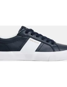 Zapatilla deportiva de hombre Blake Handle de piel con detalles de ante - Hackett - FashionsVida