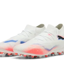 Chaussures De Football Future 8 Match Mg White / Black / Glowing Red EU 40 - Puma - FashionsVida