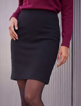 Jersey Textured Pencil Skirt Black female - Roman - FashionsVida