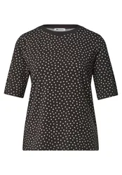 LTD QR printed shirt w.rib col female