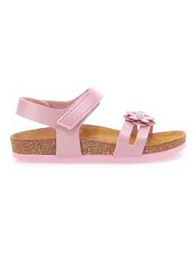 Sandali rosa con fiore glitter e plantare preformato 257A005SR 33 - PITTARELLO BIO - FashionsVida