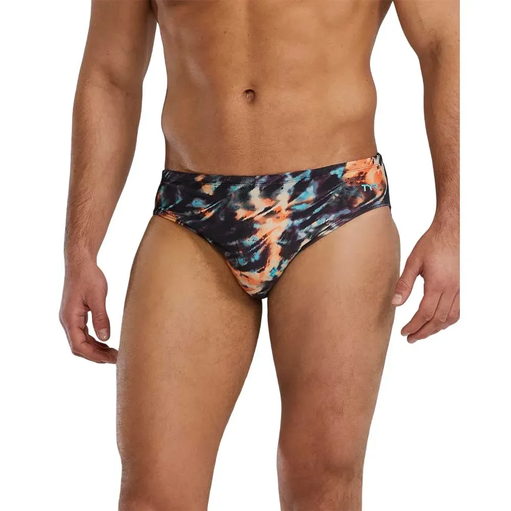 Durafast Elite Validus Swimming Brief Orange / Aqua / Black 28 Men - TYR - FashionsVida