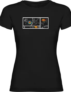 Maglietta A Maniche Corte Comic Black - Kruskis - FashionsVida