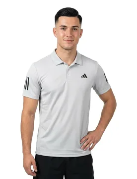 Club 3 Stripes Short Sleeve Polo White 2XL - Adidas - FashionsVida