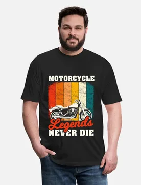 Legends Never Die Retro Cafe Racer Gift T-Shirt for Racing bikers 100% cotton printed Motorcycle Graphic clothes All size Tops - Aliexpress - FashionsVida