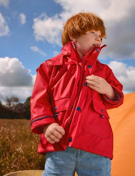 Waterproof Jersey Lined Fisherman Jacket Red male - JoJo Maman Bébé - FashionsVida