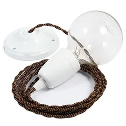 Cables Suspension Luminaire Tz22 2 M Black / Whiskey / White One Size