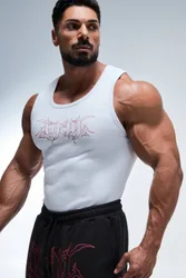 Herren Herren Active Muskel-Passform Ripp-Unterhemd White Größe Small