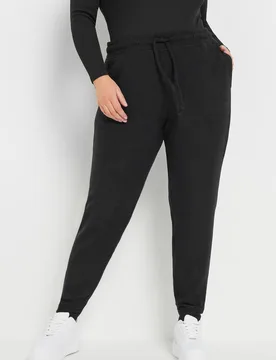 Women's Soft Touch Joggers Pants in Black Size: 20 - Black - Size: 20 - Yours - FashionsVida