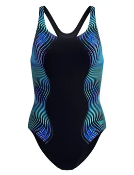 Print Medalist Swimsuit Anthracite UK 36 Women - Speedo - FashionsVida