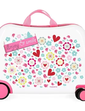 Maleta infantil 2 ruedas multidireccionales Enjoy and Smile rígida con capacidad de 34L - Movom - FashionsVida