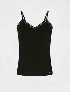 Top de mujer tirantes finos con bandas de encaje - Morgan - FashionsVida