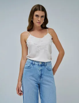 Top acetinado de mujer - Salsa Jeans - FashionsVida
