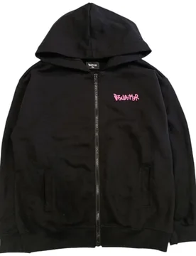 Felpa Zip Nera C/logo Rosa 58312 - DISCLAIMER - FashionsVida
