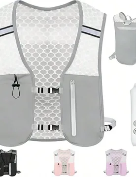 Chaleco de hidratación para correr unisex, mochila de hidratación ligera de 8L, apta para maratón, trail, ciclismo, senderismo, trote, ajuste ajust - Shein - FashionsVida