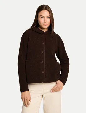 Teddy-Sweatjacke Braun L - Tom Tailor Casual - FashionsVida
