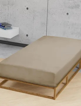 Feinjersey-Spannbetttuch taupe, 1x 90x190 cm - 100x200 cm - Biberna - FashionsVida