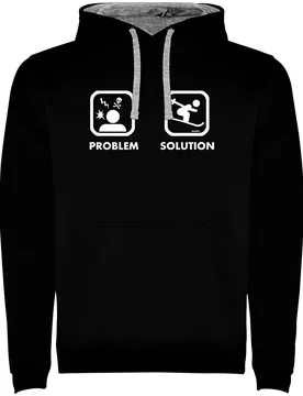 Sweat à Capuche Problem Solution Ski Two-colour Black / Grey 3XL - Kruskis - FashionsVida
