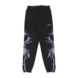 Pantalone Tuta Leggero Uomo Lateral Lightning Print Pants Black/purple