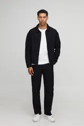 Herren Oversize-Hemd Mit Paspeltasche Black Größe Large