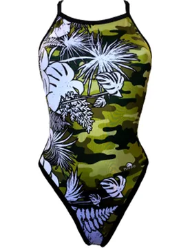 Revolution wild camo bañador natación mujer Verde (XL) - TURBO - FashionsVida