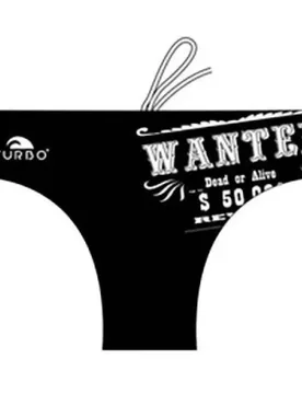 Wanted Swimming Brief Black / White M Men - TURBO - FashionsVida