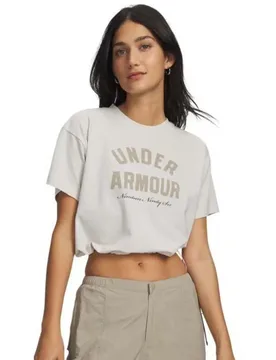 T-shirt à Manches Courtes Bungee Hem White S - Under armour - FashionsVida