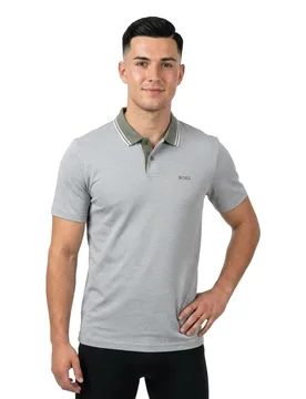 Polo à Manches Courtes Pe Oxford New Open Grey L - BOSS - FashionsVida
