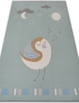 Teppiche Teppich Für Kinder Loko Vogel Grün Antirutsch 120x170 Cm 120x170 Cm - RUGSX - FashionsVida