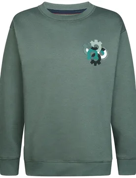Felpa B-3060-swr32 Steel Green 9-10 Anni - Petrol industries - FashionsVida
