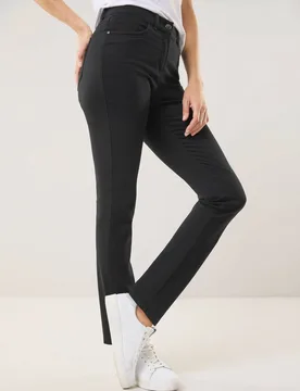 Extraglatt Baumwollhose Slim Fit, Slim Fit#normale Größen#Kurzgrößen#Langgrößen, Farbe Schwarz, 19, Damen - Walbusch - FashionsVida