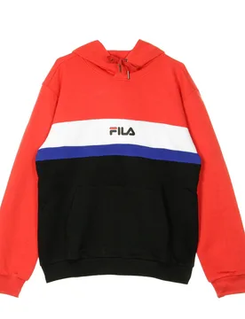Felpa Cappuccio Uomo Radomir Hoody True Red/black/bright White/mazarine Blue - Fila - FashionsVida