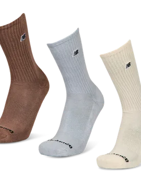 Crew 3 Pack Unisex - Calze Beige - Taglia 35-38 - Algodón 35-38 - New Balance - FashionsVida