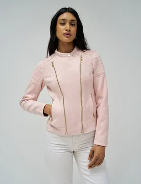 Cazadora de mujer biker de gamuza - Salsa Jeans - FashionsVida