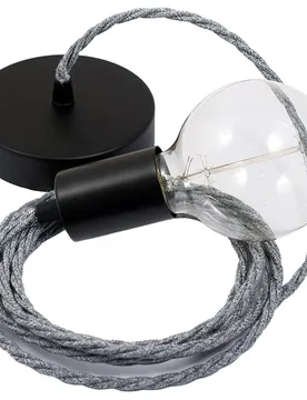 Cables Suspension Luminaire Tn02 2 M Grey / Black One Size - Creative - FashionsVida