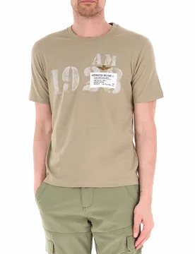 T-shirt girocollo BEIGE XL - Aeronautica Militare - FashionsVida