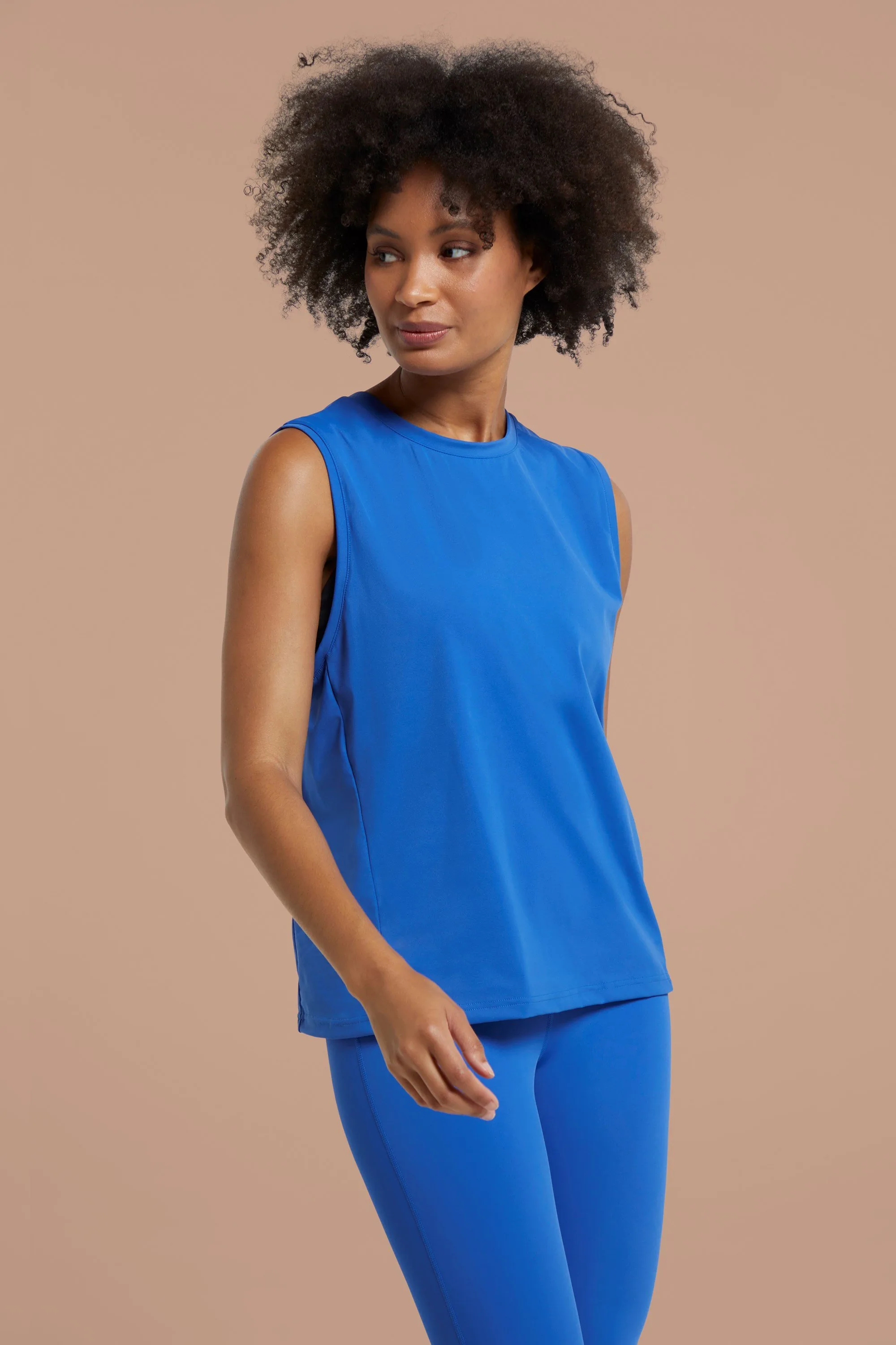 Womens Vest Top - Blue - Blue - Size: 18 - ACTIVE - FashionsVida
