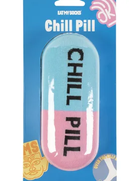 Pair Chill Pill Cotton Socks Chill Pill One Size - Multi Coloured - Size: One Size - EAT MY SOCKS - FashionsVida