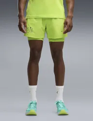 X Hyrox 2-in-1 PWRMODE Sports Shorts Lime Green male