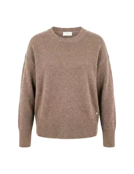 PULLOVER O-NECK WOOL COTTON MIX female - S - FashionsVida