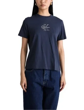 T-Shirt Ss Classic Foil Monologo Eu Xs Female - Calvin Klein Jeans - FashionsVida